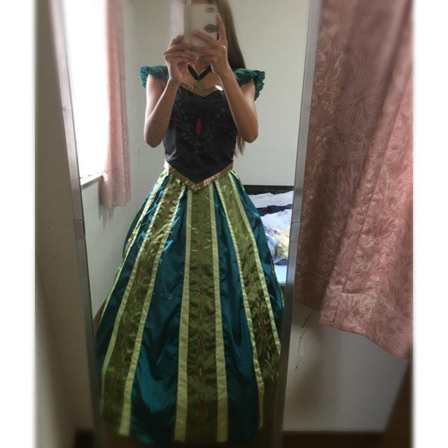 アナと雪の女王(アナトユキノジョオウ)のアナ コスプレ ドレス 大人 エンタメ/ホビーのコスプレ(衣装)の商品写真