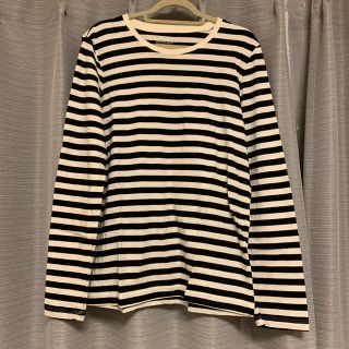 ムジルシリョウヒン(MUJI (無印良品))の無印良品　ボーダー　カットソー(Tシャツ(長袖/七分))