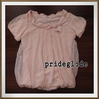 プライドグライド(prideglide)のプラグラ リボンシフォン シースルーカットソー(カットソー(半袖/袖なし))