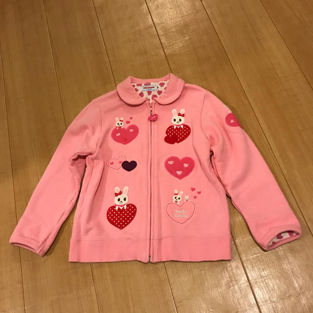 mikihouse(ミキハウス)の♡ミキハウス ジップアップ うさこ110♡ キッズ/ベビー/マタニティのキッズ服女の子用(90cm~)(ジャケット/上着)の商品写真