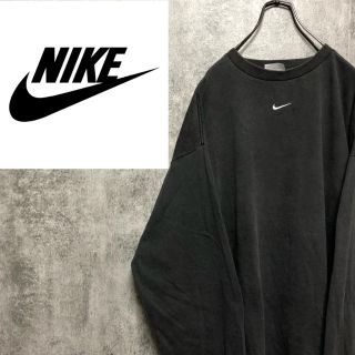 ナイキ(NIKE)の【レア】ナイキNIKE☆メキシコ製ワンポイント刺繍ロゴ入りビッグロンT(Tシャツ/カットソー(七分/長袖))