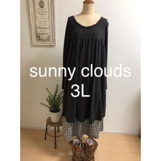 フェリシモ(FELISSIMO)の専用sunny clouds ワンピース　3L 薄手(ロングワンピース/マキシワンピース)