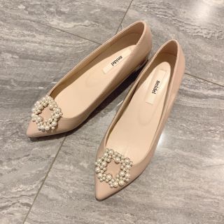 スナイデル(SNIDEL)の美品♡スナイデル エナメル パンプス インヒール 2way  ビジュー 結婚式(ハイヒール/パンプス)