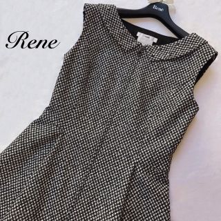 ルネ(René)のご専用です♡新品同様【Rene】2018年ビジュー襟付きワンピース(ひざ丈ワンピース)