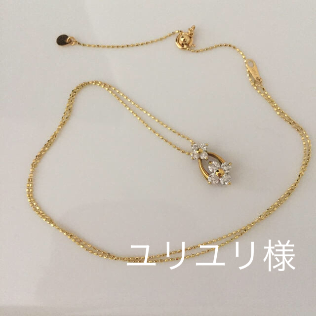 K18  ダイヤネックレス レディースのアクセサリー(ネックレス)の商品写真