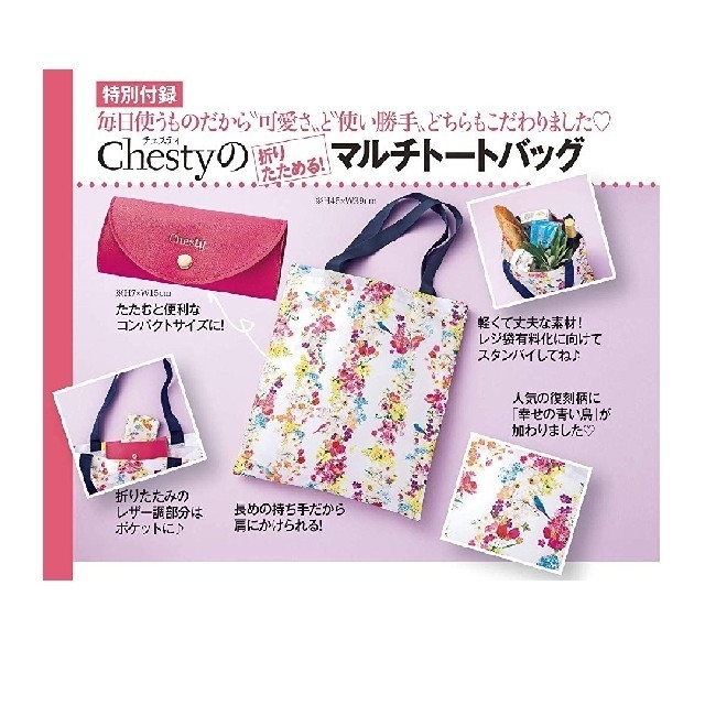 Chesty(チェスティ)の美人百花 2019年 11月号  Chestyマルチトートバッグ レディースのバッグ(トートバッグ)の商品写真