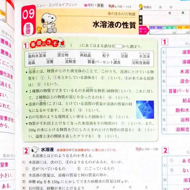 ニュー エンジョイプリント 理科1 移行措置 東京書籍 教育同人社