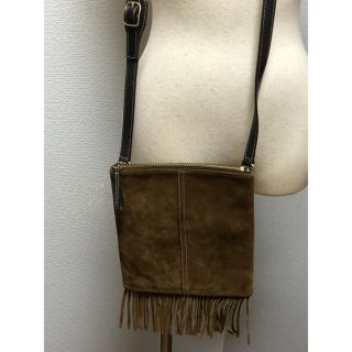 コーチ(COACH)の超美品★コーチ　スエード　フリンジ　斜め掛け　ショルダーバッグ　値下げ！(ショルダーバッグ)