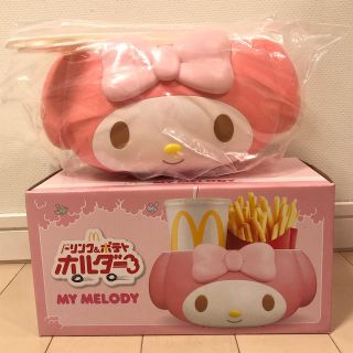 マクドナルド(マクドナルド)の【新品未使用】マイメロディ × マクドナルド ドリンクホルダー(車内アクセサリ)