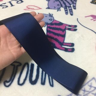 ネイビー　グログランリボン　サッシュリボン　サッシュベルト　ウェディング(ベルト)