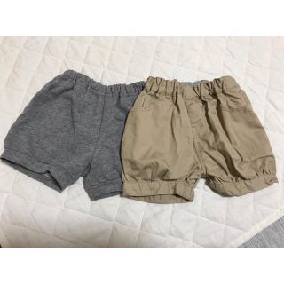 ムジルシリョウヒン(MUJI (無印良品))の無印良品 カボチャ パンツ 2枚 セット 80(パンツ)