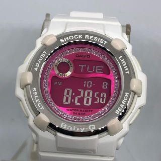 ジーショック(G-SHOCK)のG-SHOCK baby-G 国内未売品 リーフ ホワイトピンクカラー♪反転液晶(腕時計)