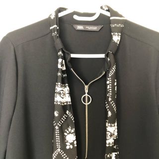 ザラ(ZARA)のペイズリー柄スカーフ ワンピース(ひざ丈ワンピース)