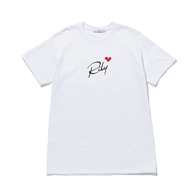 RILY Heart Logo Tee SS　Tシャツ M　ホワイト　白 メンズのトップス(Tシャツ/カットソー(半袖/袖なし))の商品写真