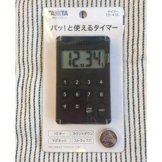 タニタ(TANITA)のデジタルタイマー TD-415-BK ブラック(収納/キッチン雑貨)