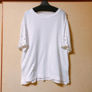 グレースコンチネンタル(GRACE CONTINENTAL)の2019ss GRACE CONTINENTAL パールビジュートップ(Tシャツ(半袖/袖なし))