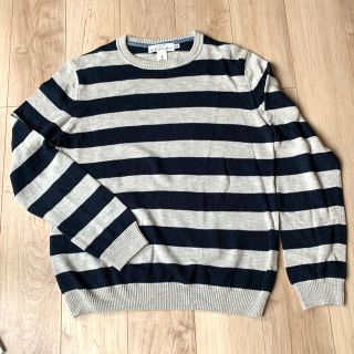 エイチアンドエム(H&M)の⋆美品⋆H&M ボーダーニット コットン100% L(ニット/セーター)