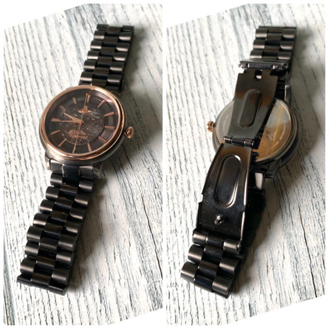 Vivienne Westwood(ヴィヴィアンウエストウッド)の【美品】ヴィヴィアン 腕時計 VV196GNGN オーブ ブラック ボーイズ レディースのファッション小物(腕時計)の商品写真