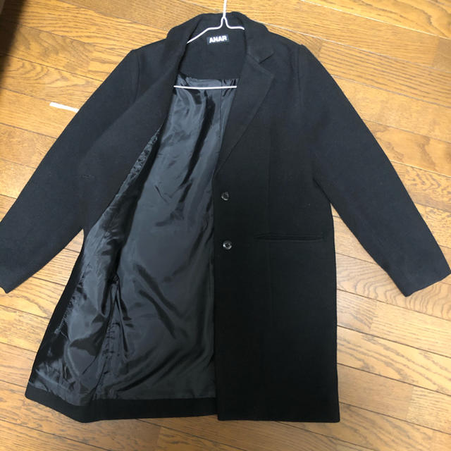 ANAP(アナップ)のANAP ブラック　ロングコート　 レディースのジャケット/アウター(ロングコート)の商品写真