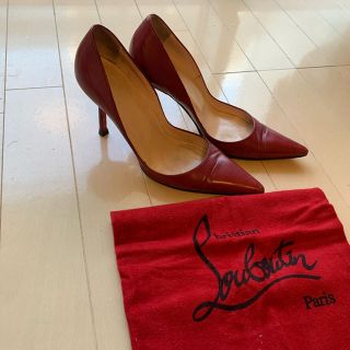 クリスチャンルブタン(Christian Louboutin)のルブタン＊赤＊ポインテッドトゥ＊パンプス＊ピンヒール＊9cm(ハイヒール/パンプス)