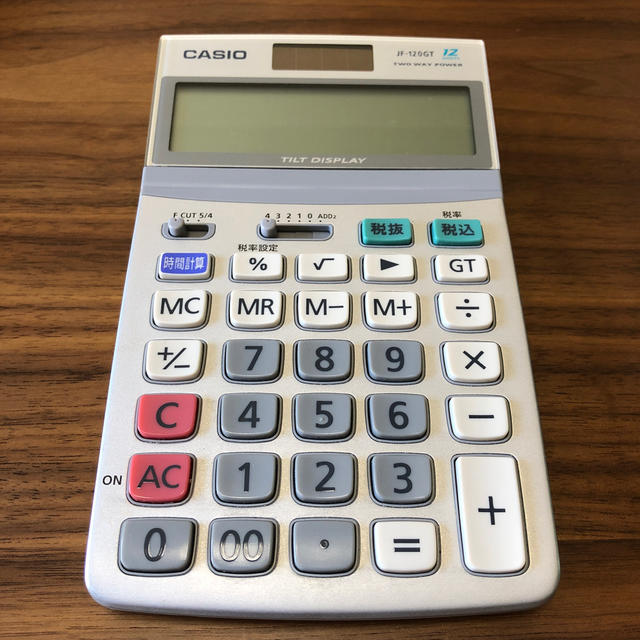 CASIO(カシオ)のカシオ CASIO グリーン購入法適合電卓 12桁JF-120GT インテリア/住まい/日用品のオフィス用品(オフィス用品一般)の商品写真