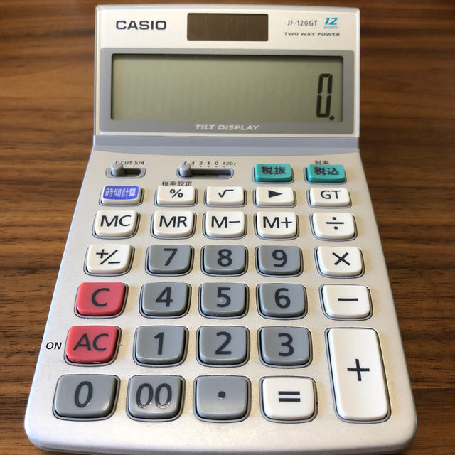 CASIO(カシオ)のカシオ CASIO グリーン購入法適合電卓 12桁JF-120GT インテリア/住まい/日用品のオフィス用品(オフィス用品一般)の商品写真