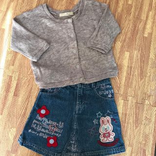 ティンカーベル(TINKERBELL)のスカートとカーディガンのセット110(カーディガン)