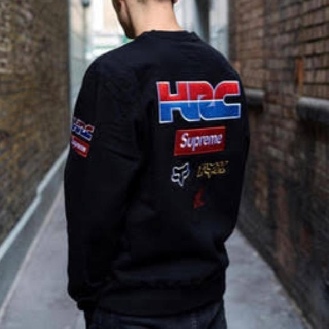 Supreme®/Honda®/Fox® Racing Crewneck黒L