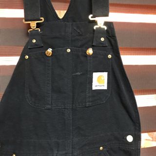 カーハート(carhartt)のカーハートダック地オーバーオール黒        ヴィンテージ(サロペット/オーバーオール)