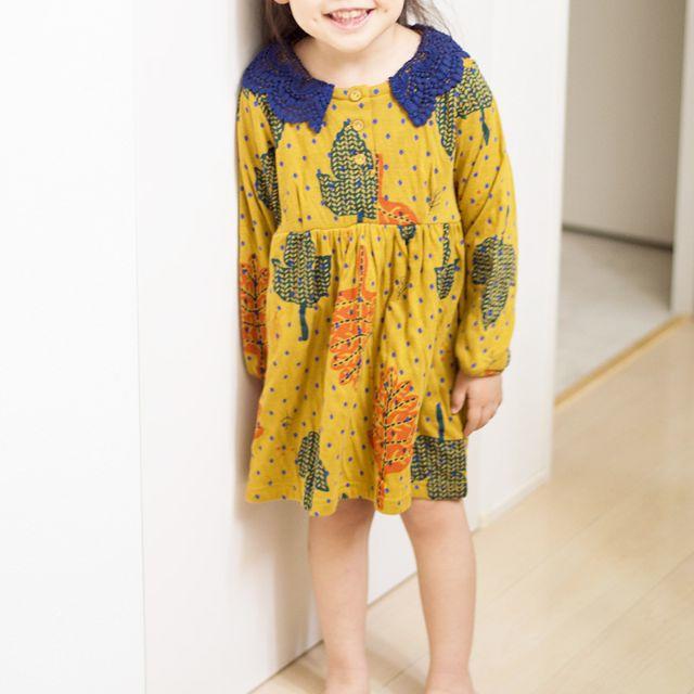 Gemeaux(ジェモー)のジェモー　長袖　ワンピース　100　Gemeaux キッズ/ベビー/マタニティのキッズ服女の子用(90cm~)(ワンピース)の商品写真