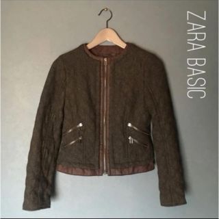 ザラ(ZARA)のZARAノーカラージャケット(ノーカラージャケット)