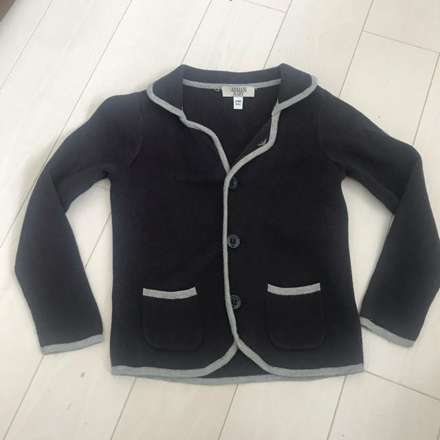 ARMANI JUNIOR(アルマーニ ジュニア)のARMANI BABY 24M ニットジャケット キッズ/ベビー/マタニティのキッズ服男の子用(90cm~)(ジャケット/上着)の商品写真