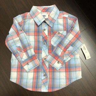 オールドネイビー(Old Navy)の新品 オールドネイビー チェックシャツ 90 ブルー(ブラウス)