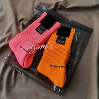 ピースマイナスワン(PEACEMINUSONE)の新品 PEACEMINUSONE PMO SOCKS #2 NEON(ソックス)