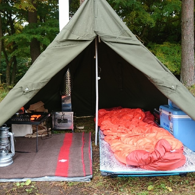 ブルー×レッド ポーランド軍 ポンチョテント サイズ3(180?190cm