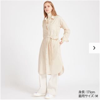 ユニクロ(UNIQLO)の【UNIQLO】コーデュロイシャツワンピース (ひざ丈ワンピース)