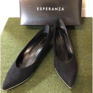 エスペランサ(ESPERANZA)のESPERANZAメタリックラインウエッジソールポインテッドトゥパンプス(ハイヒール/パンプス)