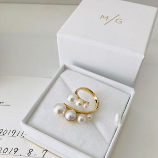 タサキ M/G パール シェル リング 750YG TASAKI 【10919】