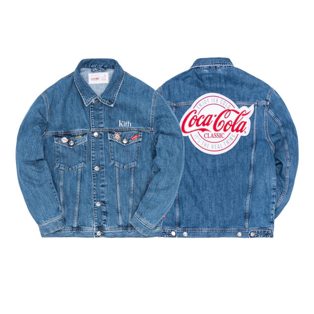 kith coca coca コラボのデニムジャケットサイズL