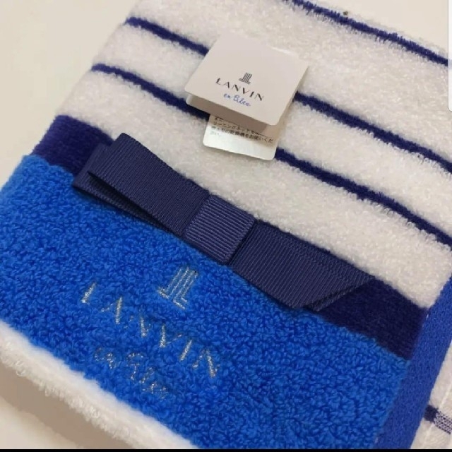 LANVIN en Bleu(ランバンオンブルー)の☆新品☆LANVIN  ランバン タオルハンカチ レディースのファッション小物(ハンカチ)の商品写真