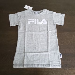 フィラ(FILA)の【新品】FILA 半袖ロゴワンピース 90 灰(ワンピース)