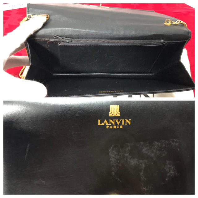 LANVIN ランバン ハンドバッグ ミニバッグ レザー リバーシブル 黒
