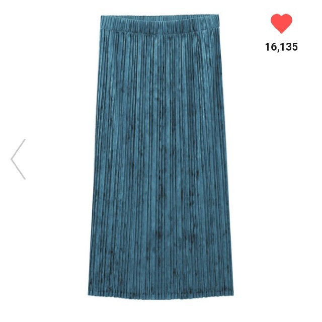 GU(ジーユー)の【美品】GUクラッシュベロアプリーツスカートSサイズ レディースのスカート(ロングスカート)の商品写真