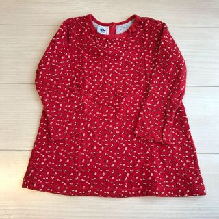 プチバトー(PETIT BATEAU)のプチバトー花柄ワンピース 24M 86センチ(ワンピース)