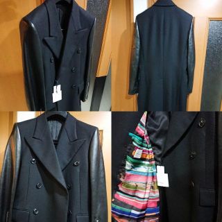 Paul Smith - ポールスミス 18aw ミックスアップ袖レザーダブル