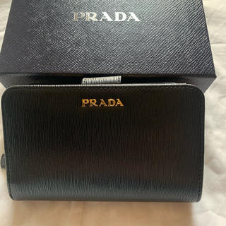 プラダ(PRADA)の新品  【プラダ 】　二つ折り財布 バイカラー    1MＬ225 黒×赤(財布)