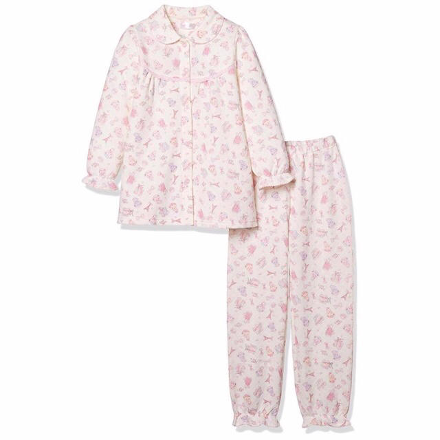 motherways(マザウェイズ)の新品  マザウェイズ  くまちゃん キルト 長袖パジャマ  90㎝  キッズ/ベビー/マタニティのキッズ服女の子用(90cm~)(パジャマ)の商品写真