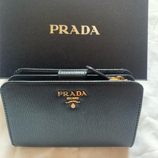 プラダ(PRADA)の新品　【プラダ 】　二つ折り財布 黒 1ML225  VITELLO MOVE(財布)