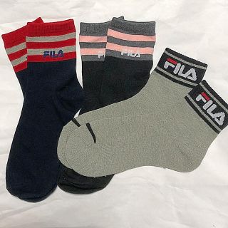 フィラ(FILA)のくまくま2525様専用☆新品☆フィラ ソックス3足組(ソックス)