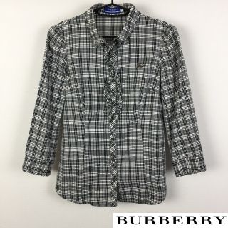 バーバリーブルーレーベル(BURBERRY BLUE LABEL)の美品 BURBERRY BLUE LABEL 7分袖シャツ タータンチェック(シャツ/ブラウス(長袖/七分))